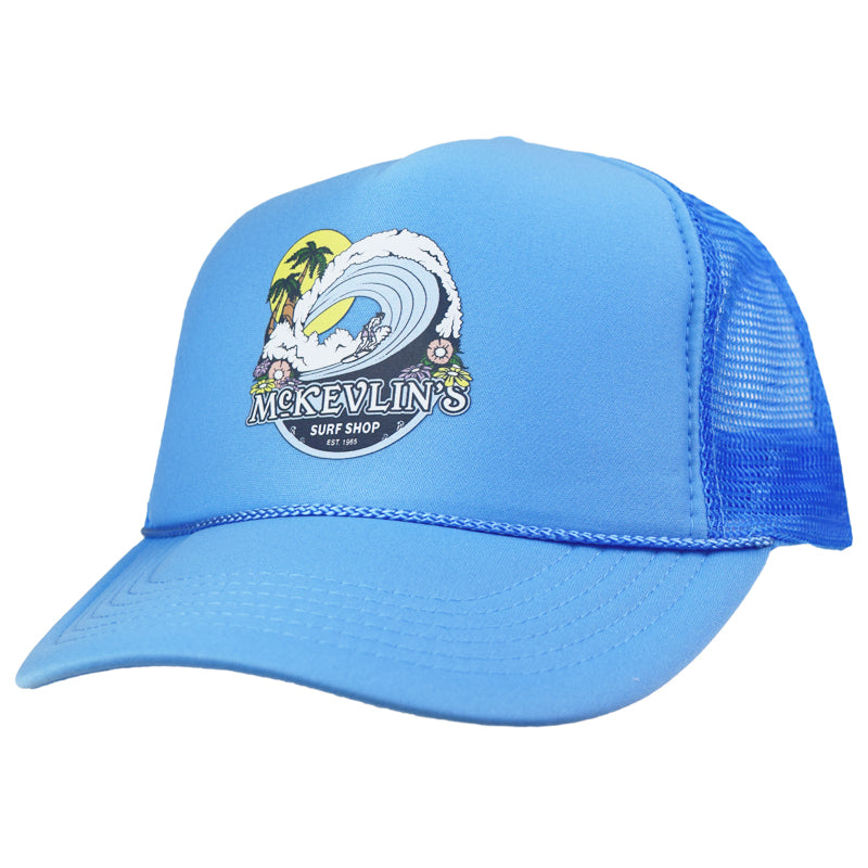 McKevlin's - Floratubular Trucker Hat - Light Blue